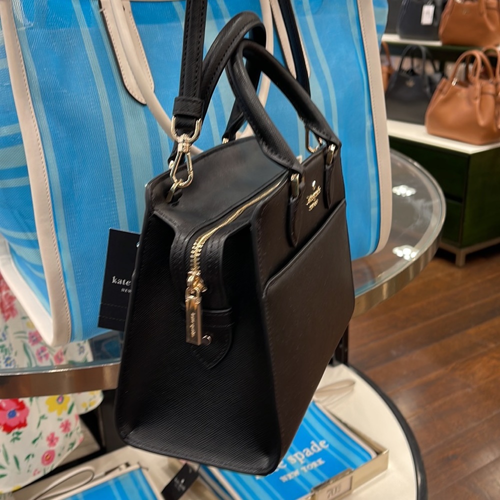 Kate Spade Madison Saffiano Leather Small Satchel
COLOR:
Black 
NWT - Picture 3 of 16